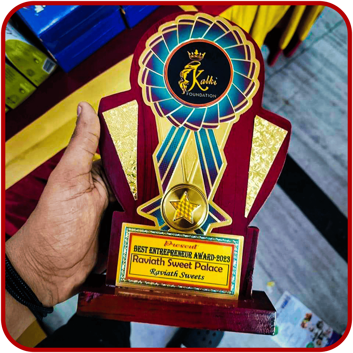 Freshly made South Indian snacks and savouries ready for packing